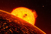 Umělecké zobrazení exoplanety Corot-7b