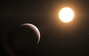 En kunstners forestilling af exoplaneten Tau Boötis b