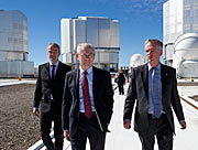Ordföranden för europeiska rådet, Herman Van Rompuy, under ett besök på Paranalobservatoriet