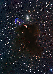 Objekt Herbig-Haro 46/47 na snímku dalekohledu NTT