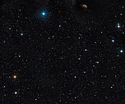 Imagem do céu em torno do sistema estelar múltiplo GG Tauri