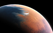 Artist’s impression van Mars, vier miljard jaar geleden