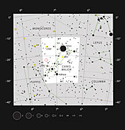Stjärnhopen NGC 2367 i stjärnbilden i Canis Major