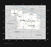 Stjernen HIP 11915 i stjernebilledet Cetus