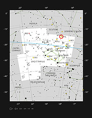 O enxame estelar Messier 18 na constelação do Sagitário