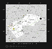 A Nebulosa Carina na constelação da Quilha