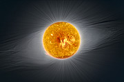 Kombinationsbillede fra SOHO, Solar Dynamics Observatory og La Silla