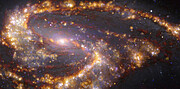 Galaxie NGC 3267 na snímku VLT/MUSE a ALMA v různých vlnových délkách