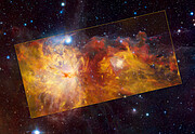 A Nebulosa da Chama observada pelo APEX e pelo VISTA