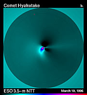The inner coma of comet Hyakutake