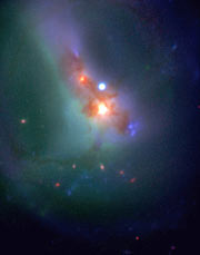 Centre of merging galaxy system ESO202-G23