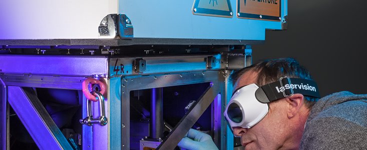 Una delle unità del sistema a 4 stelle guida laser per il VLT