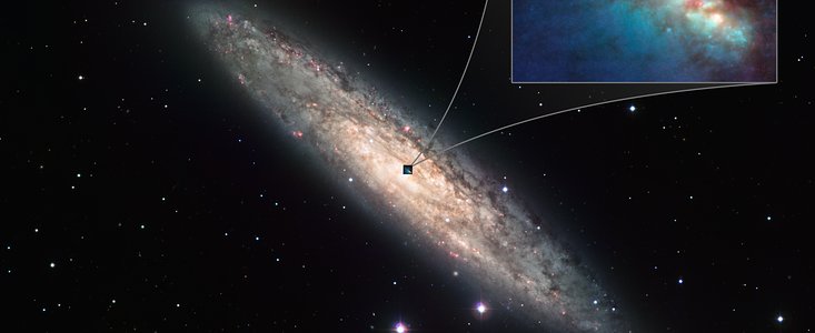 La galaxia de estallidos estelares NGC 253 