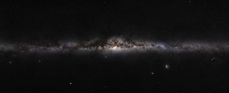 Il panorama della via Lattea