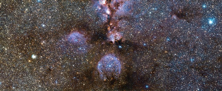 Vista agli infrarossi di VISTA della Nebulosa Zampa di Gatto