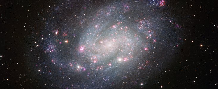 Wide Field Imager pohlíží  na spirální galaxii NGC 300
