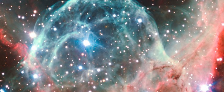 L'immagine della Nebulosa Elmetto di Thor realizzata per il 50esimo anniversario dell'ESO