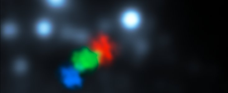 Billede af en gassky der rives fra hinanden af det sorte hul i midten af Mælkevejen