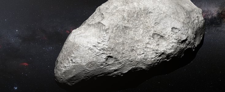 Illustration af den udstødte asteroide 2004 EW95