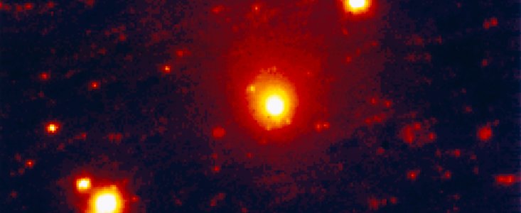First infrared ESO image of comet Hale-Bopp