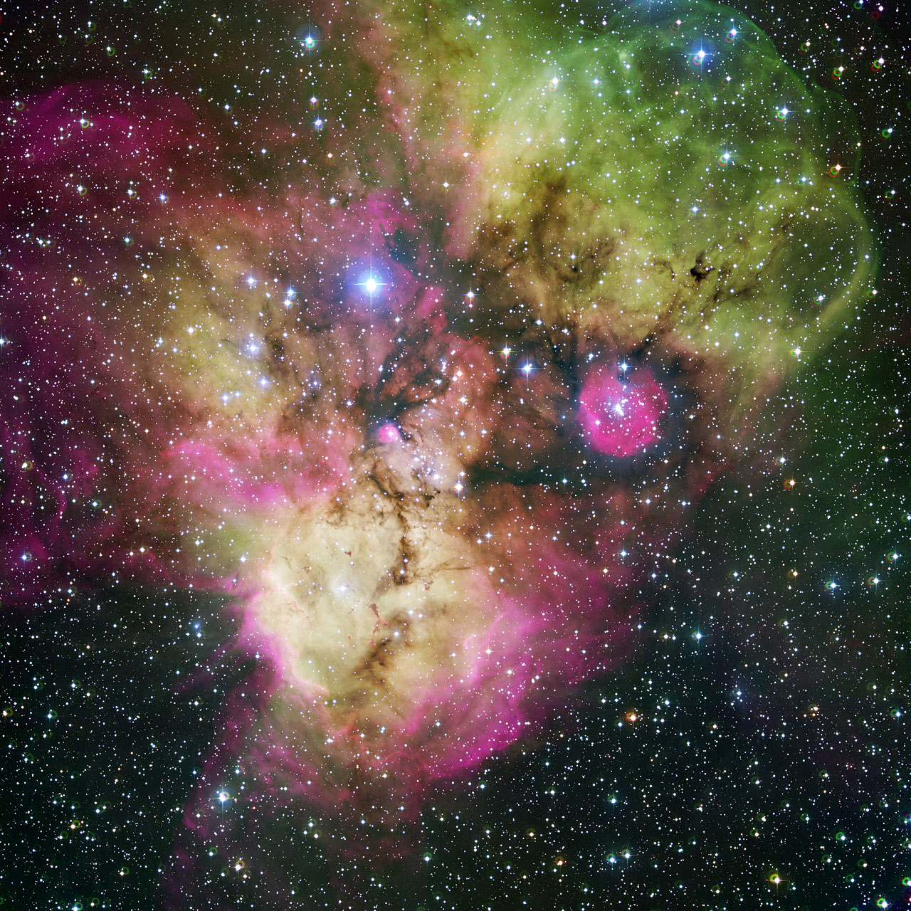 NGC 2467 e seus arredores