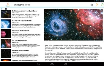 Notícias astronómicas do ESO para crianças disponíveis nos telemóveis android