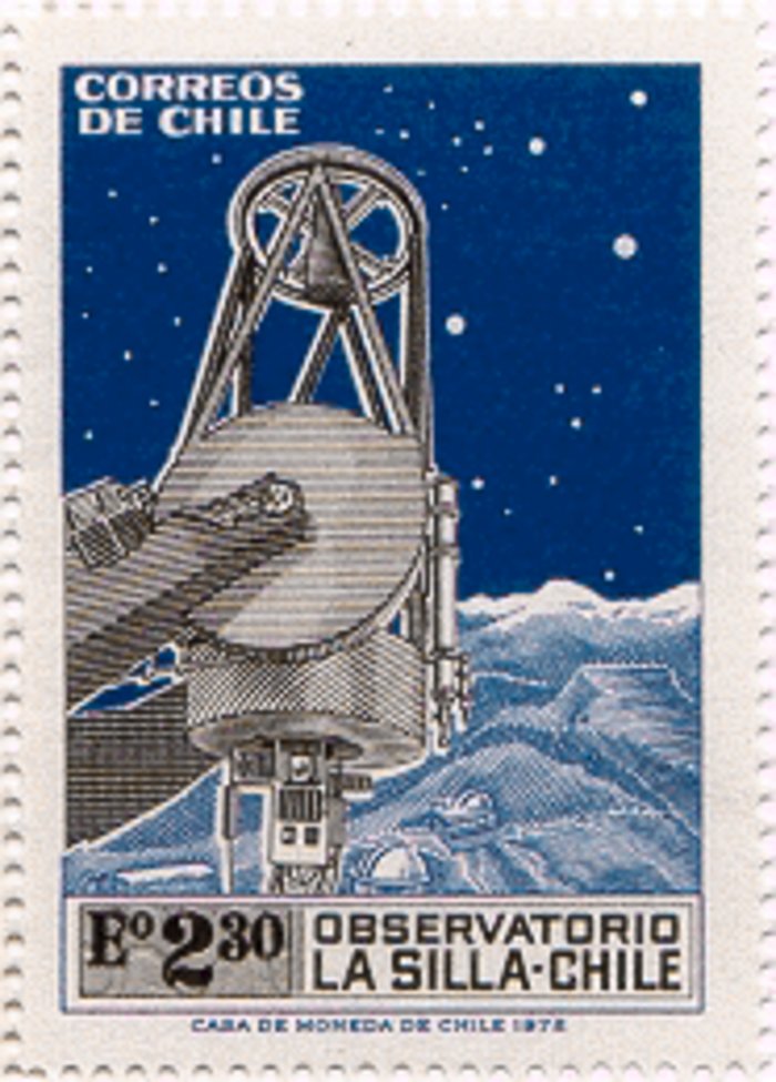 La Silla post stamp in Chile