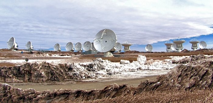 ALMA antennas at the operations support facility (OSF)