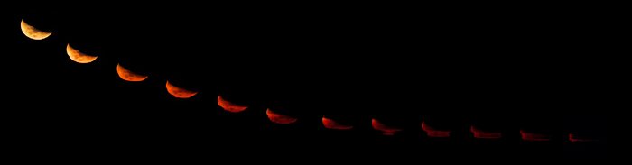 Moonset distortion at La Silla