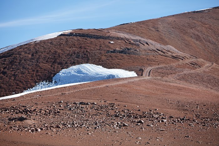 Snow at the Chajnantor plateau