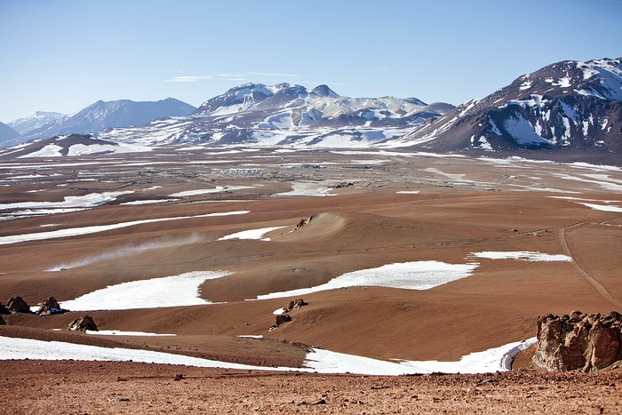 Snow at the Chajnantor plateau