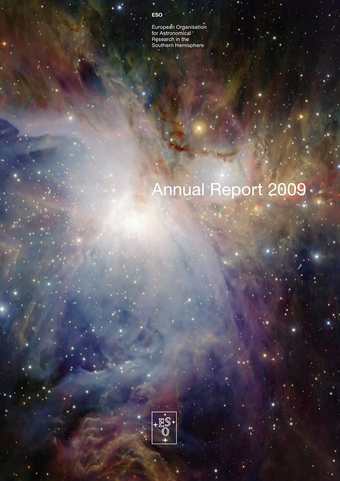 Cover of the ESO Annual Report 2009