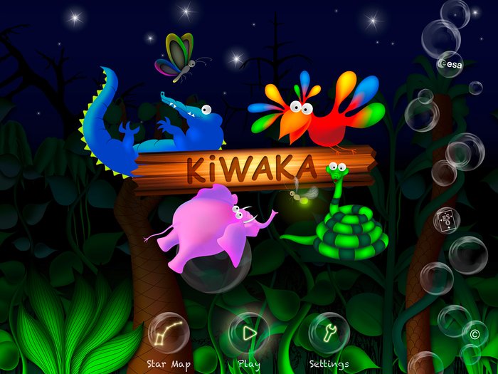 Captura de ecrã da aplicação Kiwaka