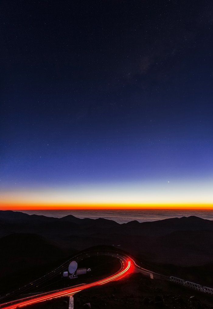 Looking down from Paranal at sunset