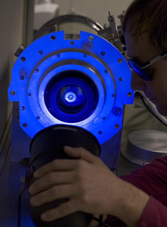 UV preparation of a CCD detector