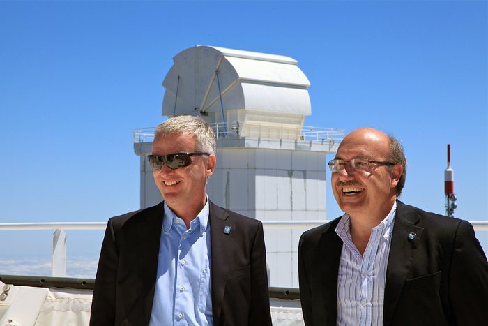 ESO DG with IAC director at Teide Observatory (Tenerife)
