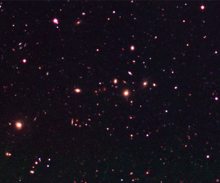 Galaxy cluster in the Capodimonte Deep Field