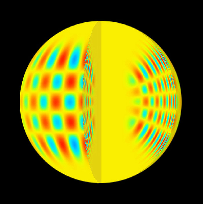Oscillations in a Solar-like star (artist’s impression)