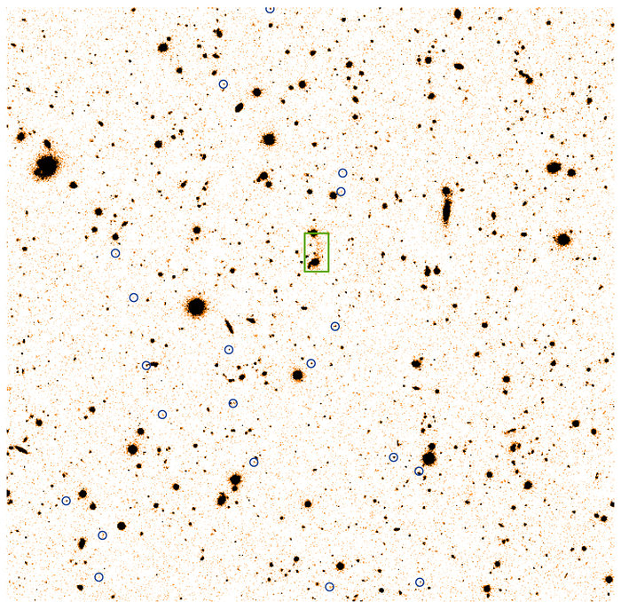 Faint, distant cluster of galaxies
