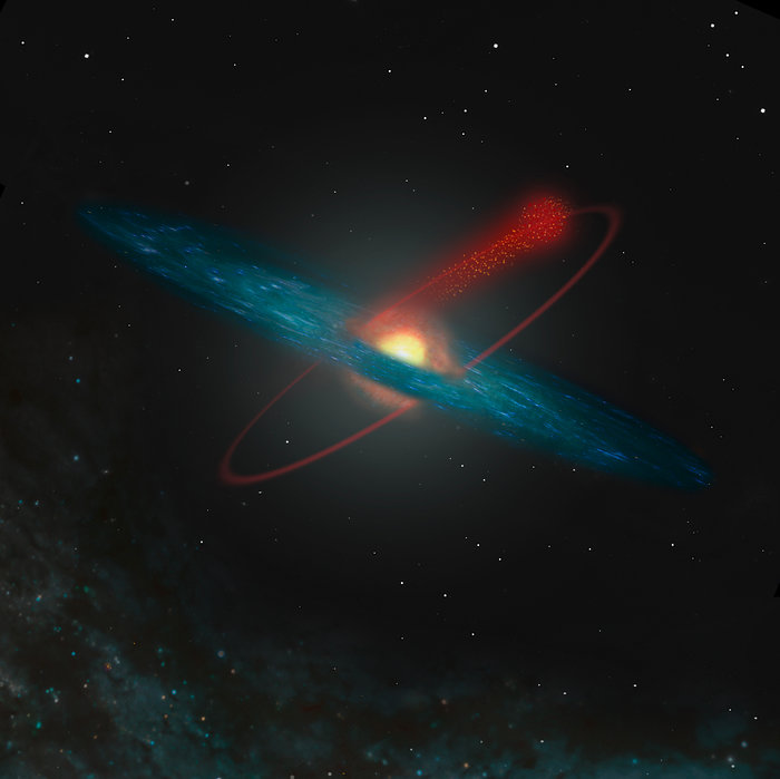Losing stars to the Milky Way (artist's impression)