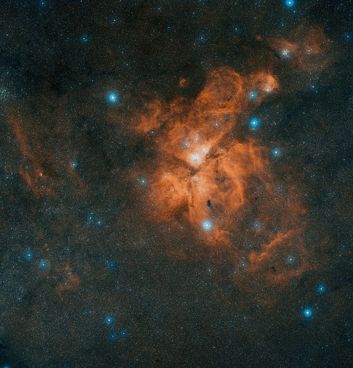 Billede af Carina-tågen fra Digitized Sky Survey