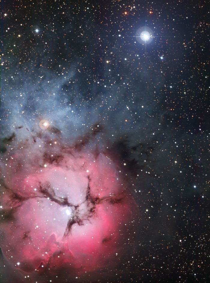 La Nebulosa Trífida (cuadro completo)