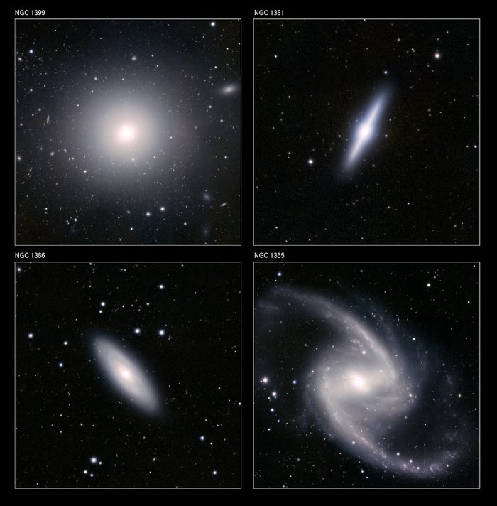 Detalles de la imagen de VISTA del Cúmulo de Galaxias Fornax