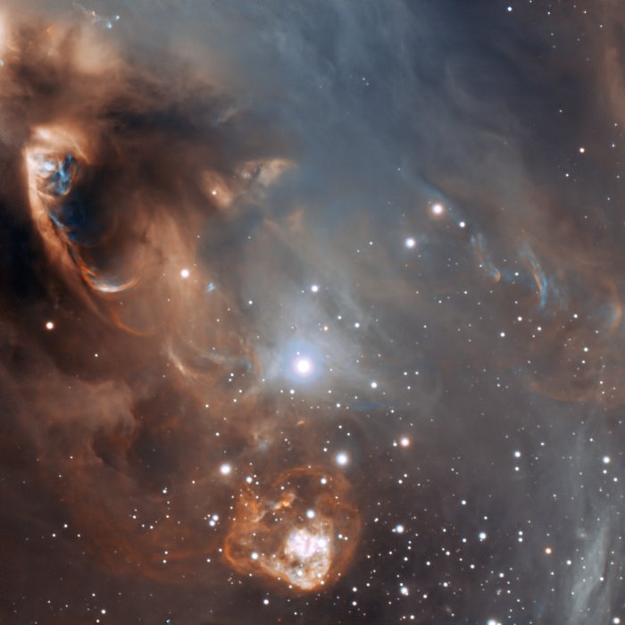 Foto ravvicinata del dramma della formazione stellare