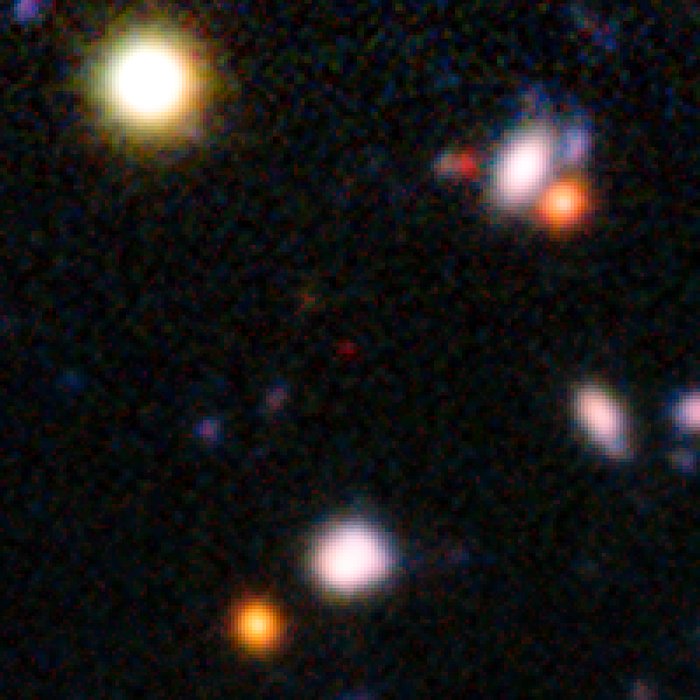 A galaxy seen when the Universe was only 820 million years old