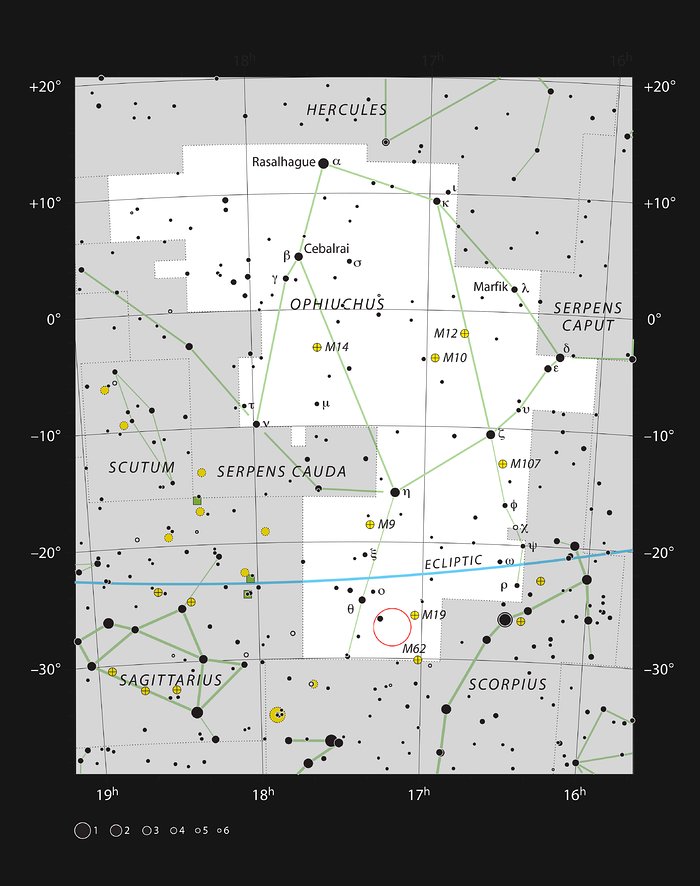 Barnard 59, en mørk tåge i stjernebilledet Ophiuchus