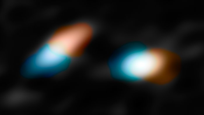 Os movimentos do material nos discos em torno da jovem estrela dupla HK Tauri