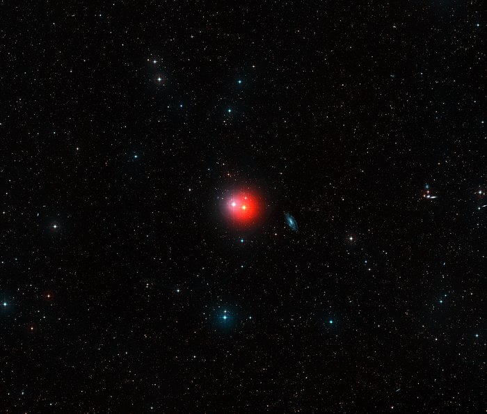 Imagem de grande angular do céu em torno da estrela π1 Gruis
