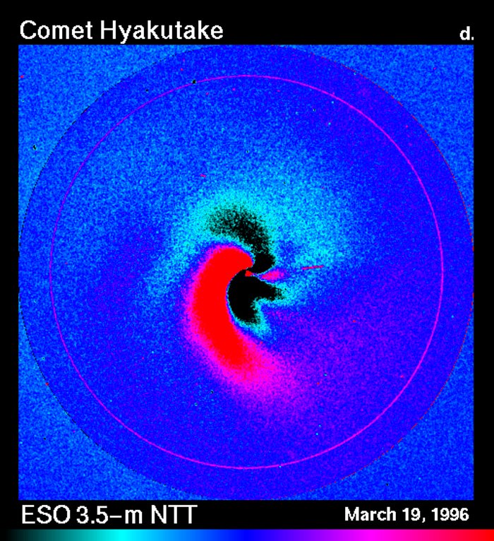 Dust jets in comet Hyakutake