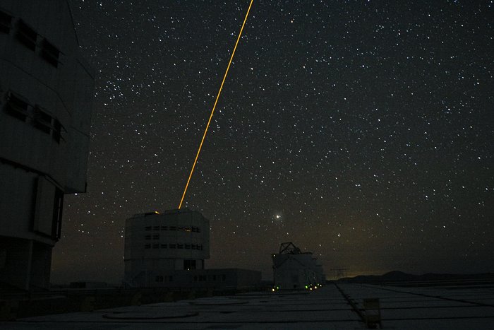 Night sky at Paranal showing Laser Guide Star